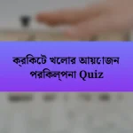 ক্রিকেট খেলার আয়োজন পরিকল্পনা Quiz