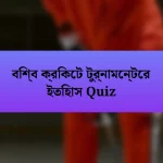 বিশ্ব ক্রিকেট টুর্নামেন্টের ইতিহাস Quiz