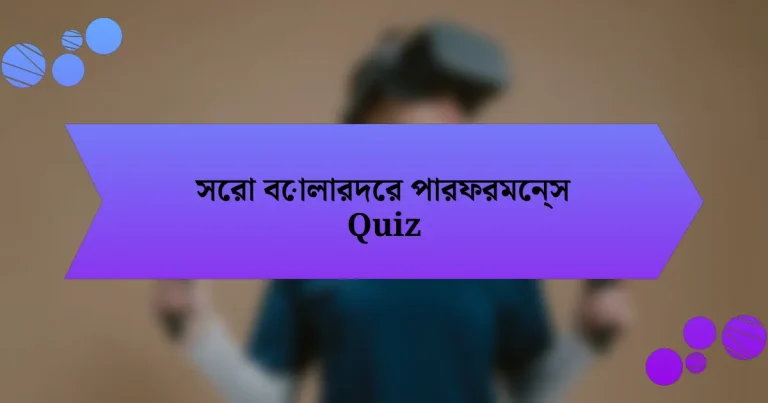 সেরা বোলারদের পারফরমেন্স Quiz